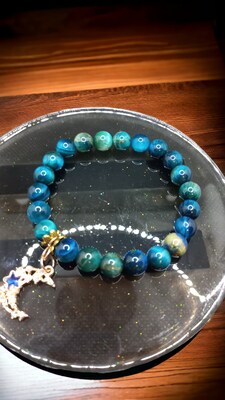 Blue 2025 moon bracelet